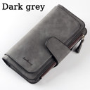 Dark Grey Wallet PU Leather Clutch Purse