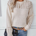  Women Hollow Out Pullover Sweater