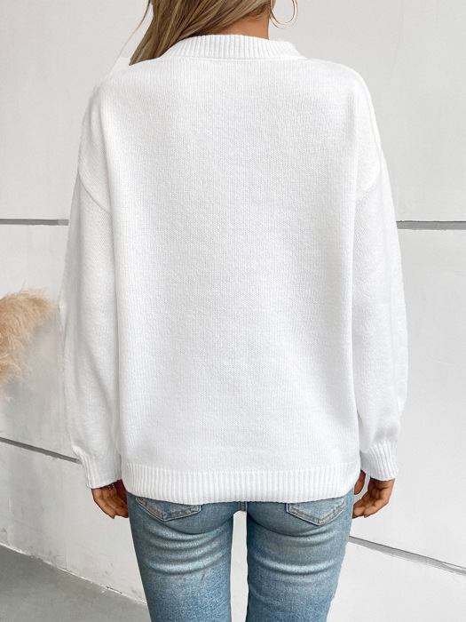 Women's Flag Knit Pullover Sweater