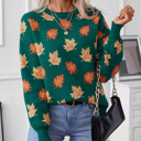 Small Women's Maple Leaf Knit Sweater