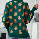  Women's Maple Leaf Knit Sweater