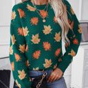  Women's Maple Leaf Knit Sweater