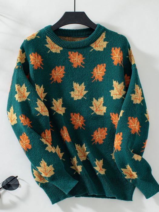Women's Maple Leaf Knit Sweater