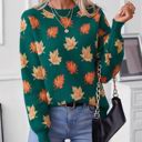 XL Women's Maple Leaf Knit Sweater