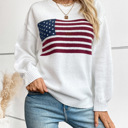  Women's Flag Knit Pullover Sweater