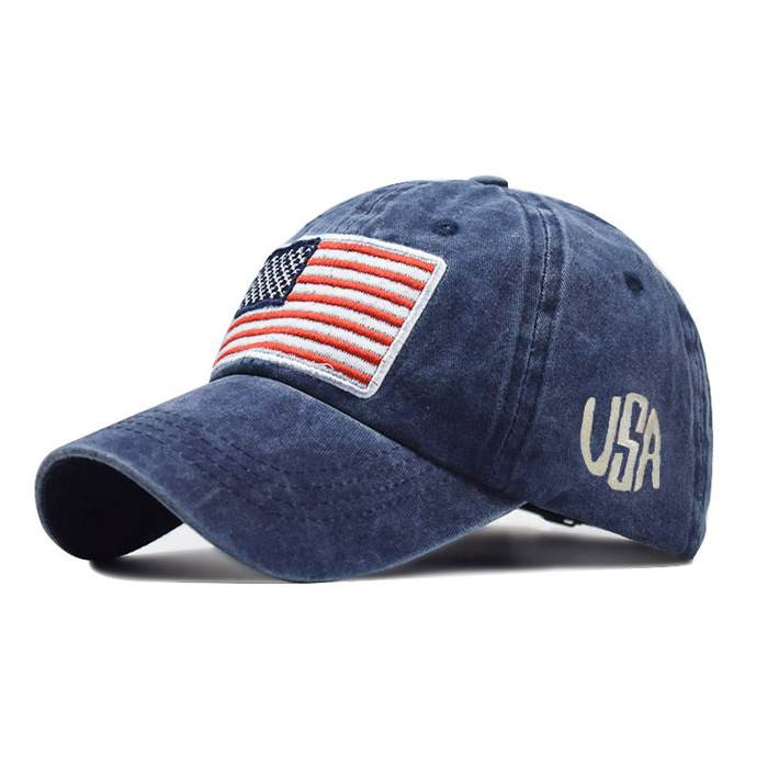 Washed Cotton USA Flag Cap