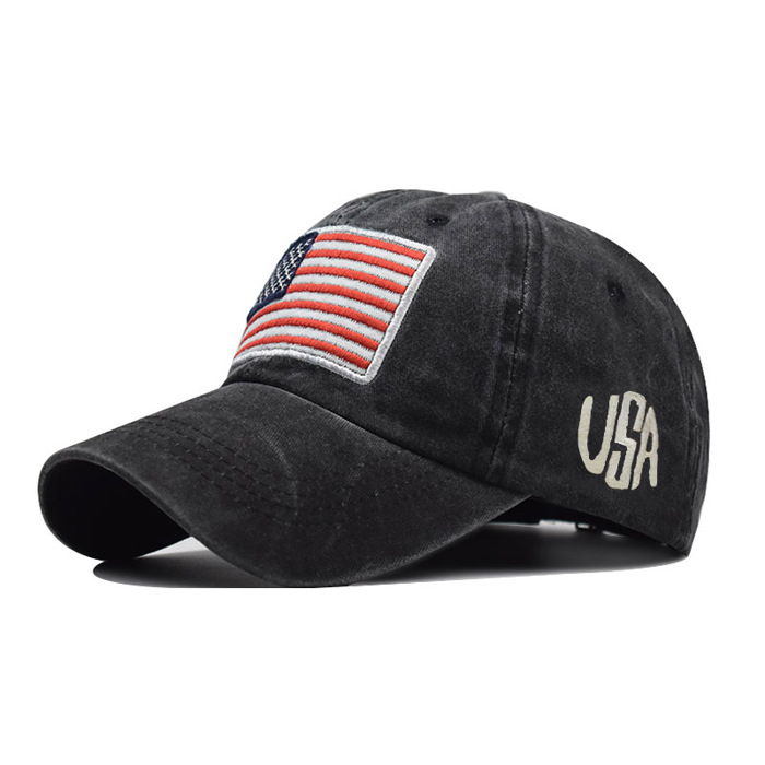 Washed Cotton USA Flag Cap