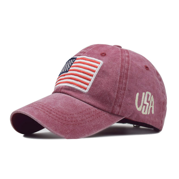 Washed Cotton USA Flag Cap