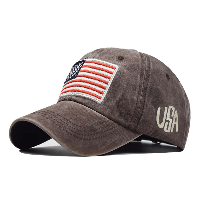 Washed Cotton USA Flag Cap