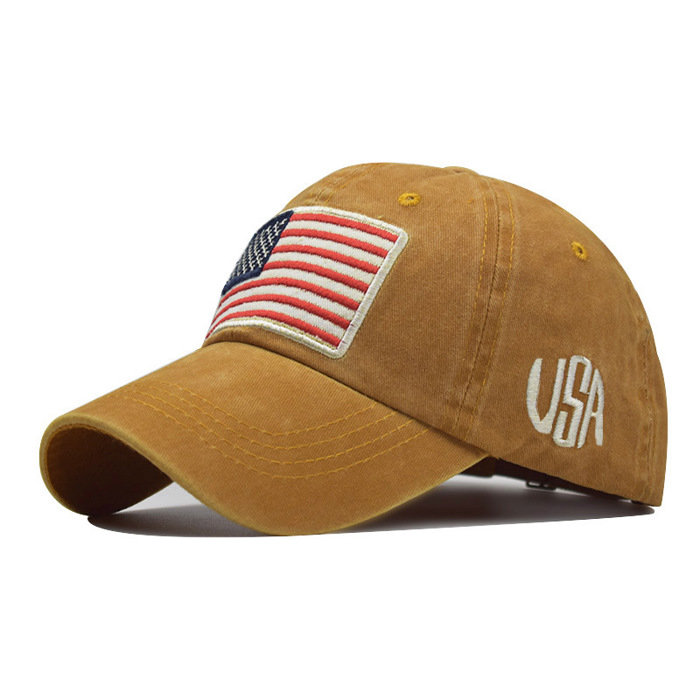 Washed Cotton USA Flag Cap