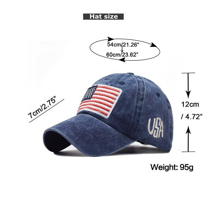 Washed Cotton USA Flag Cap