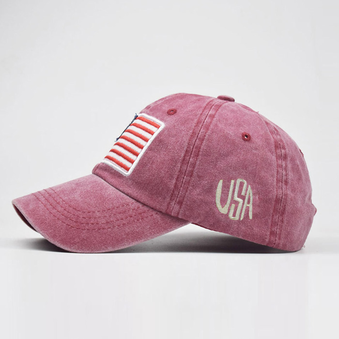 Washed Cotton USA Flag Cap