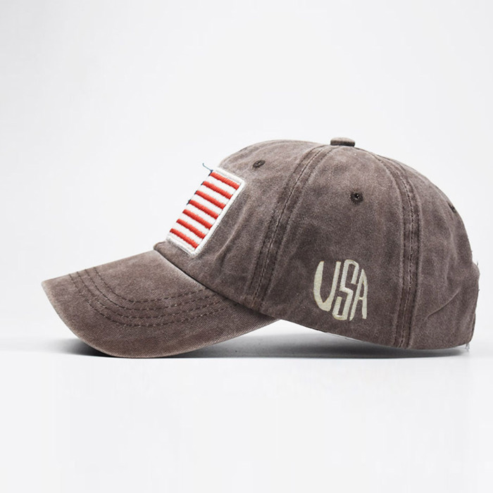 Washed Cotton USA Flag Cap