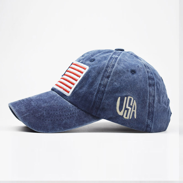 Washed Cotton USA Flag Cap