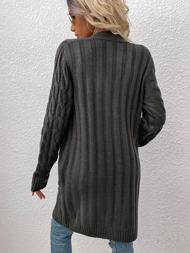 Twist Knitted Cardigan Sweater