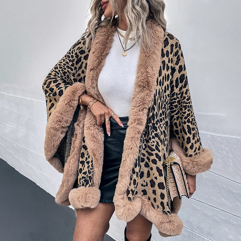 Women Leopard Print Shawl Cardigans