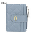 Blue Women's Multi-Card Short Wallet