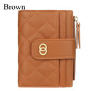 Brown Women's Multi-Card Short Wallet