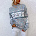  Snowflake Turtleneck Sweater