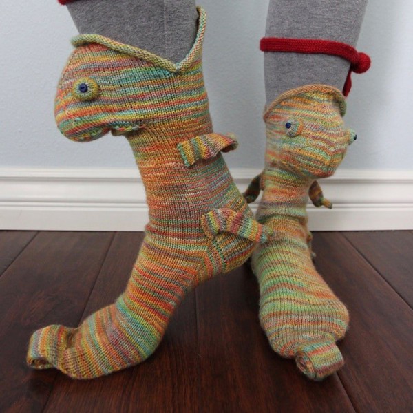 Funky Animal Knit Socks