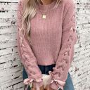  Women Sweater with Arm Lace Up