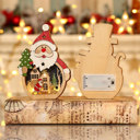  Wooden Santa Snowman Christmas Ornament