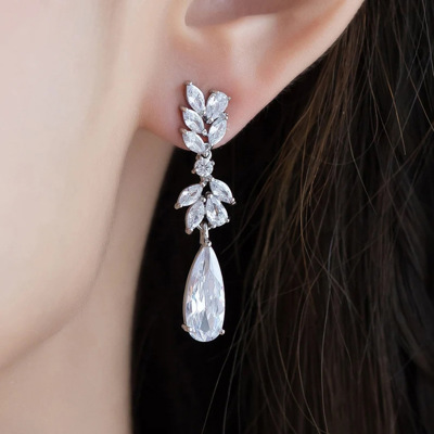 Waterdrop Zircon Earrings