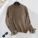  Women Sweater with Arm Lace Up