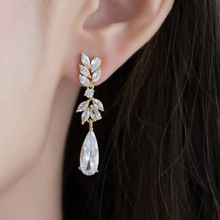 Waterdrop Zircon Earrings