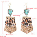  Leopard-print Leather Earrings