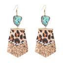  Leopard-print Leather Earrings