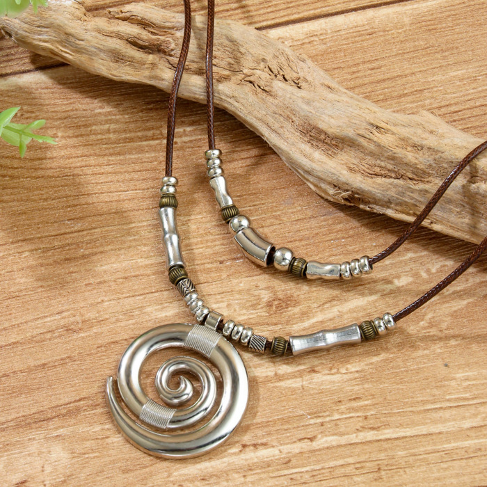 Swirl Spiral Necklace