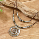  Swirl Spiral Necklace