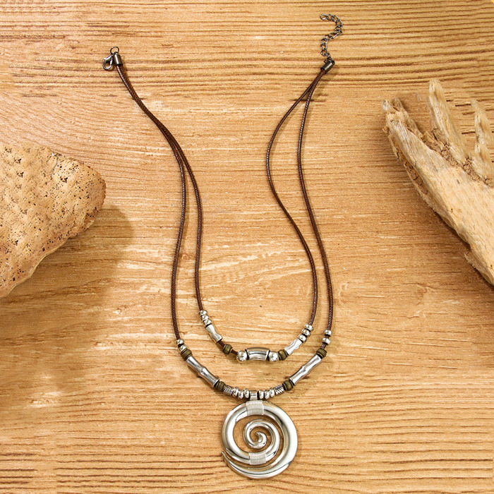 Swirl Spiral Necklace