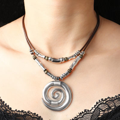 Swirl Spiral Necklace