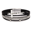 Black Cross Leather Bracelets