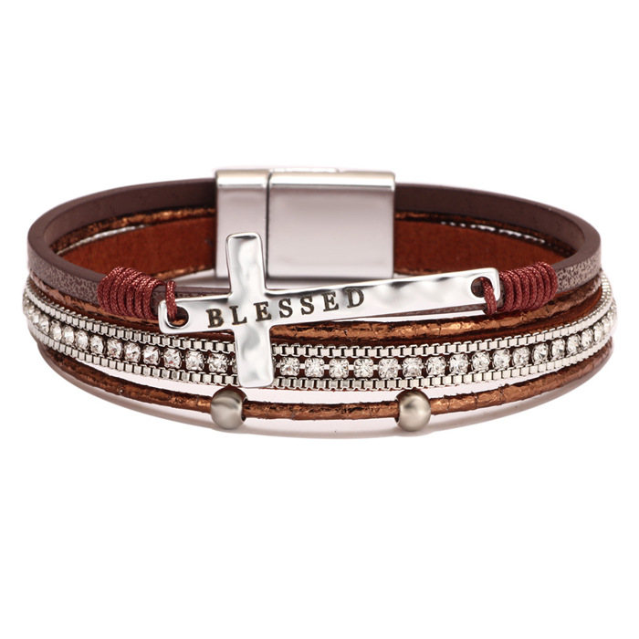 Cross Leather Bracelets