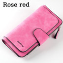 Rose Red Wallet PU Leather Clutch Purse