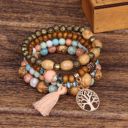  Multilayer Wooden Beaded Bracelet