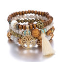  Multilayer Wooden Beaded Bracelet