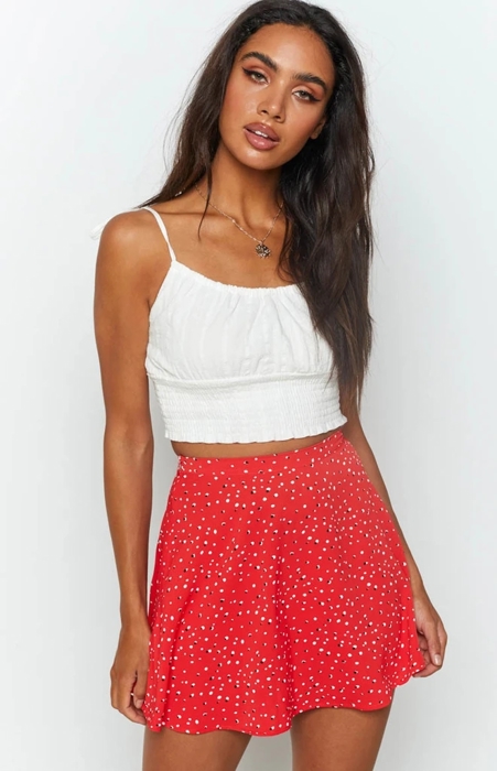  Floral Mini Skirt