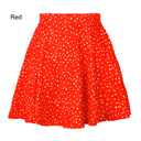 Red Small  Floral Mini Skirt