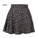 Black Small  Floral Mini Skirt