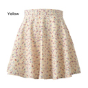 Yellow Small  Floral Mini Skirt