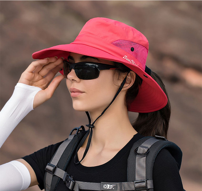 Foldable UV Protection Mesh Sun Hat