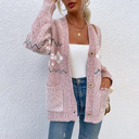 Pink Small Snowflake Knitted Cardigans