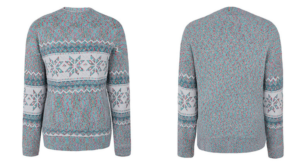 Snowflake Turtleneck Sweater