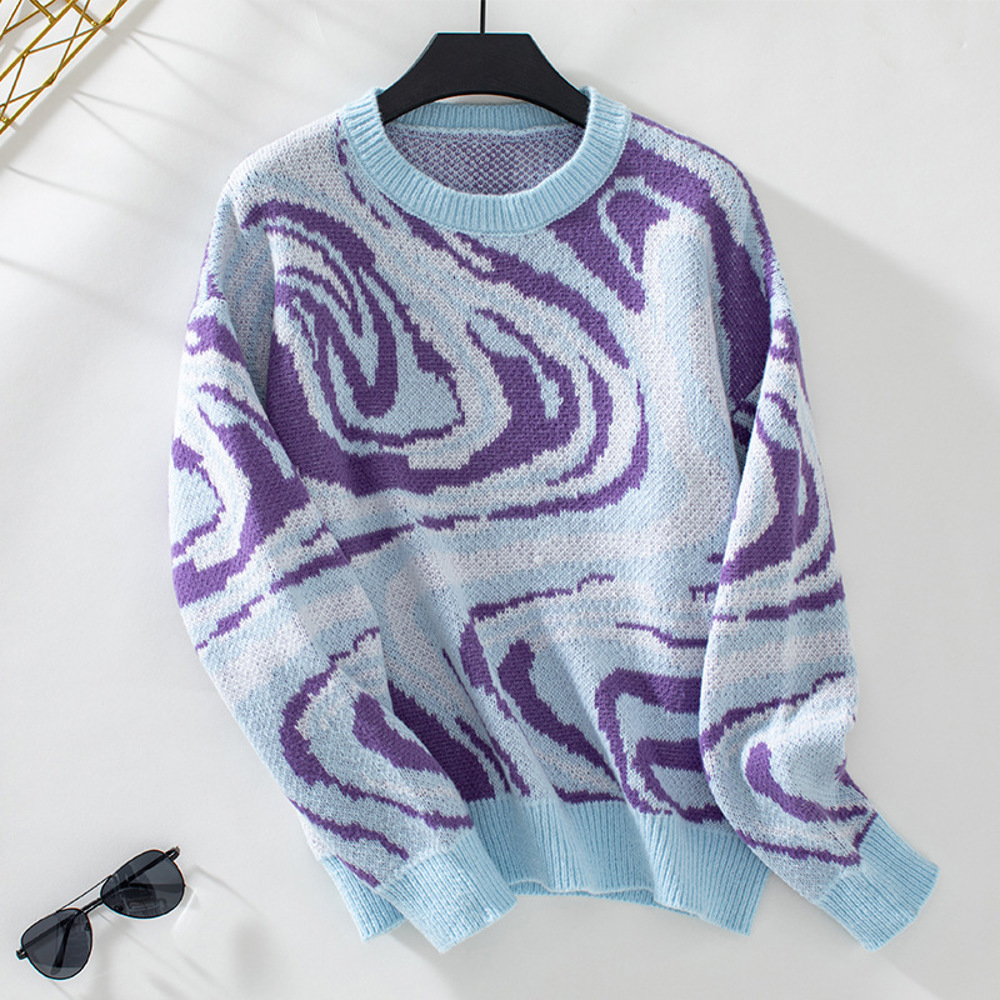 Women's Jacquard Knit Pullover Sweater