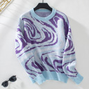  Women's Jacquard Knit Pullover Sweater