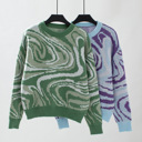  Women's Jacquard Knit Pullover Sweater